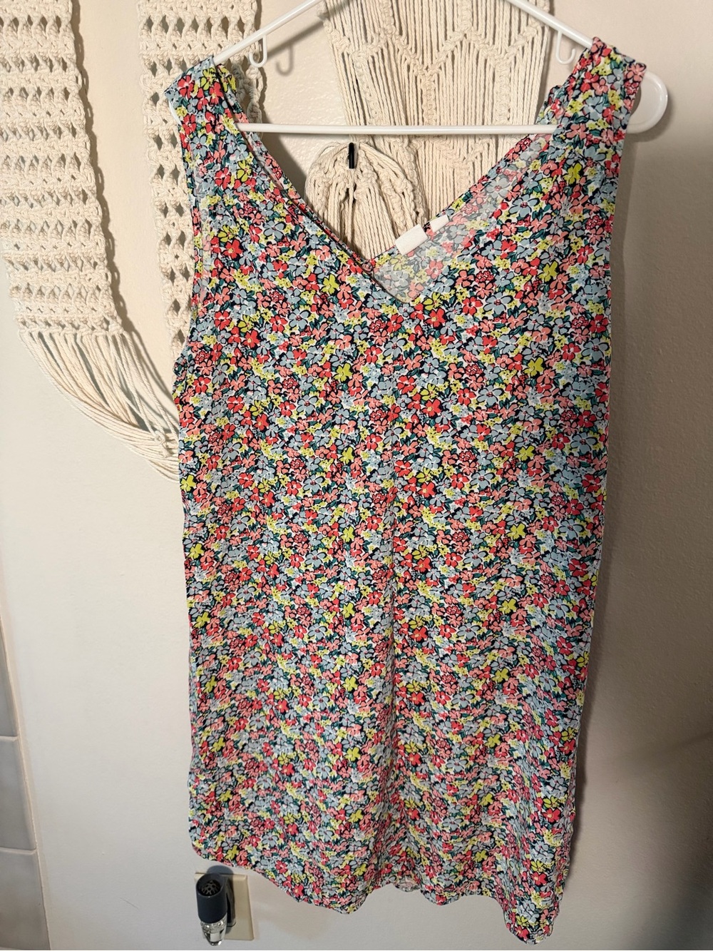 GAP Floral V-Neck Dress in Pink, Yellow, Teal
